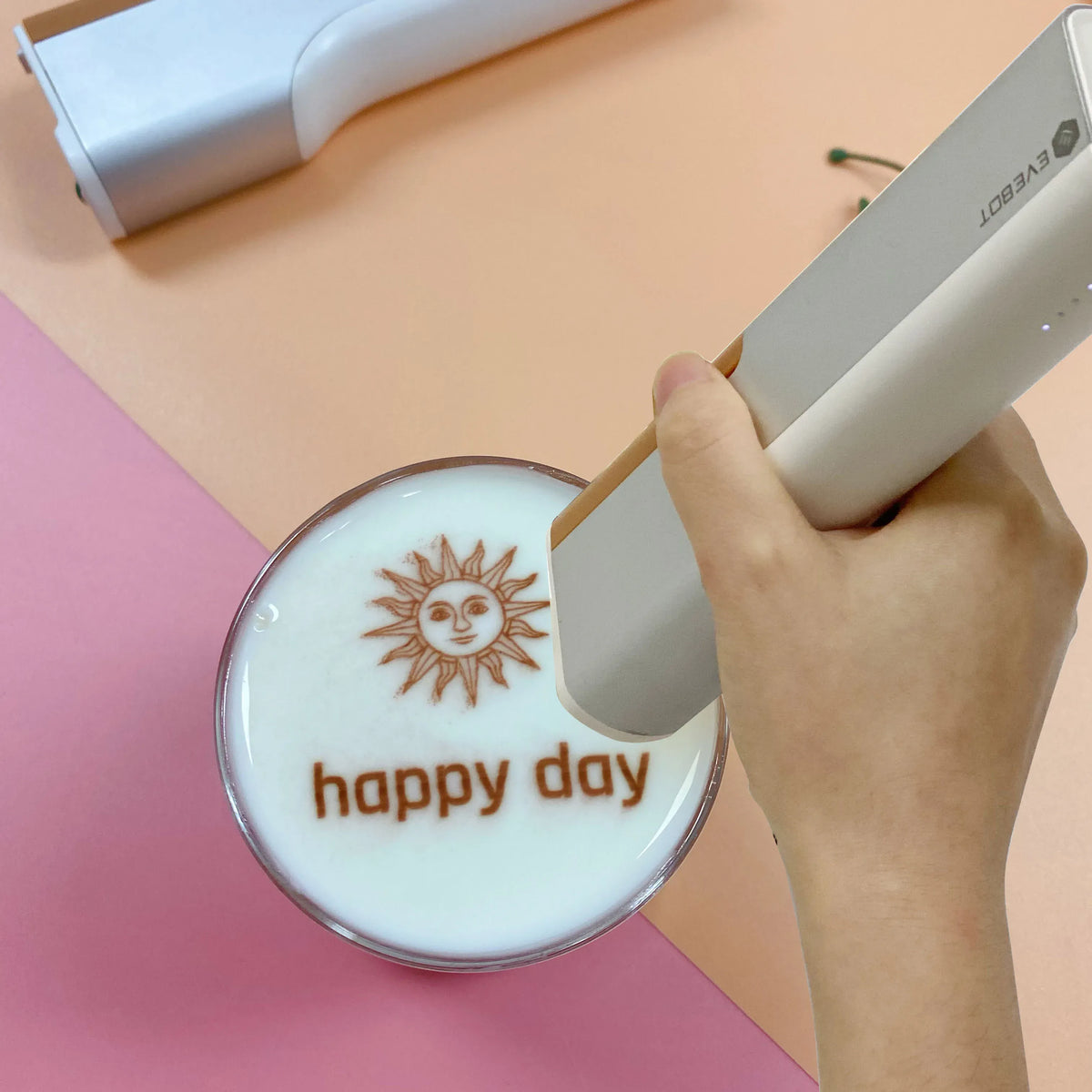 EVEBOT New Innovation Food Inkjet Printer Handheld Portable Directly Desserts Coffee Printer Pen Smart Digital Machine for Cafe