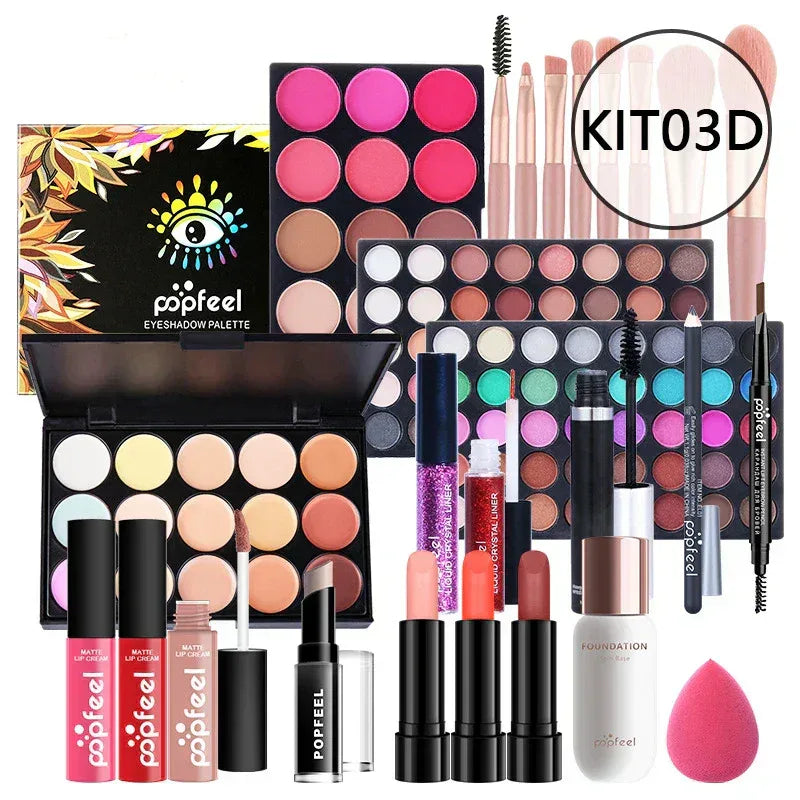 Professional Makeup Kit – All-In-One Salon-Quality Cosmetic Set Professional Makeup Kits KIT03D Tidesmit