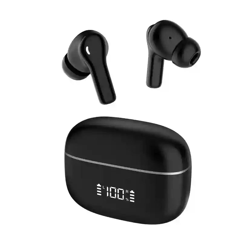 Wireless ANC Earbuds | Hybrid 6-Mic Noise Cancelling | Tidesmit Black Tidesmit