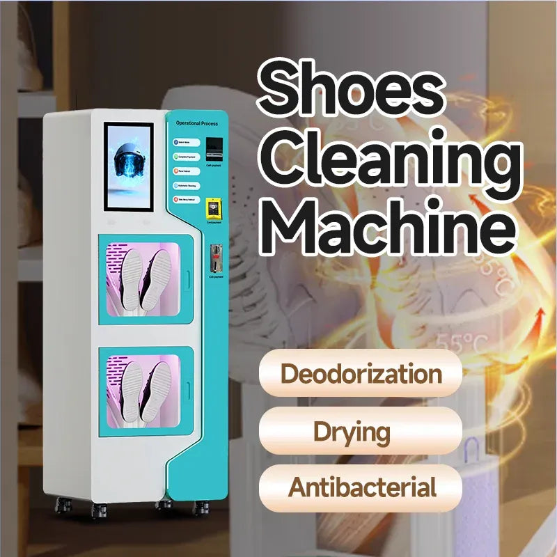 Automatic Commercial UVC+Onze Shoe Washing Machine with Dryer SDK Enabled Cloud-Based Management & Wi-Fi