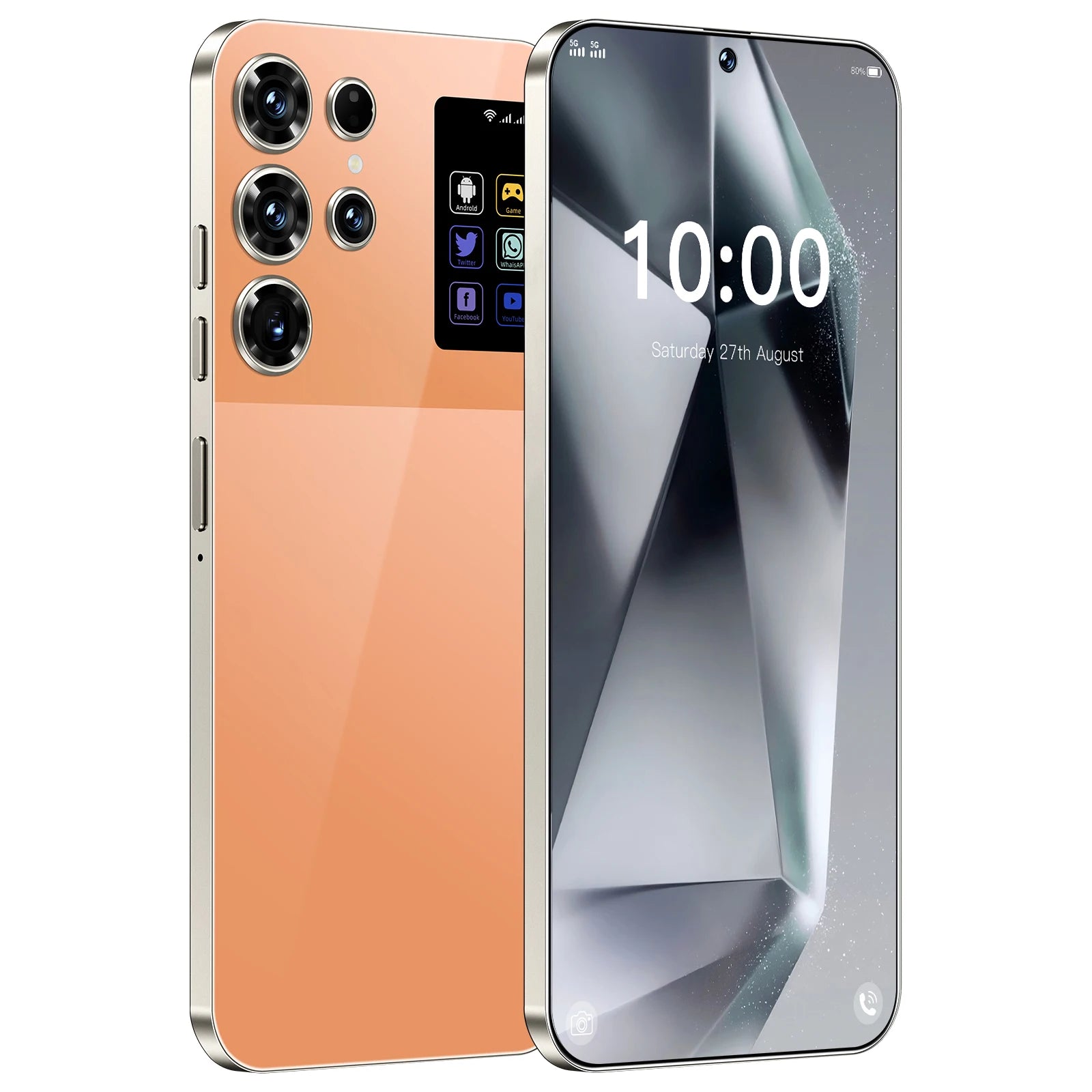 2025 S26 Ultra 5G Android 14 smartphone with 7.3 inch HD screen, 16GB RAM, 1TB storage, and 108MP camera.