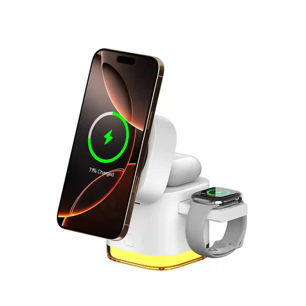 5-in-1 Foldable Magnetic Wireless Charger Stand - Qi Certified 15W Station Tidesmit