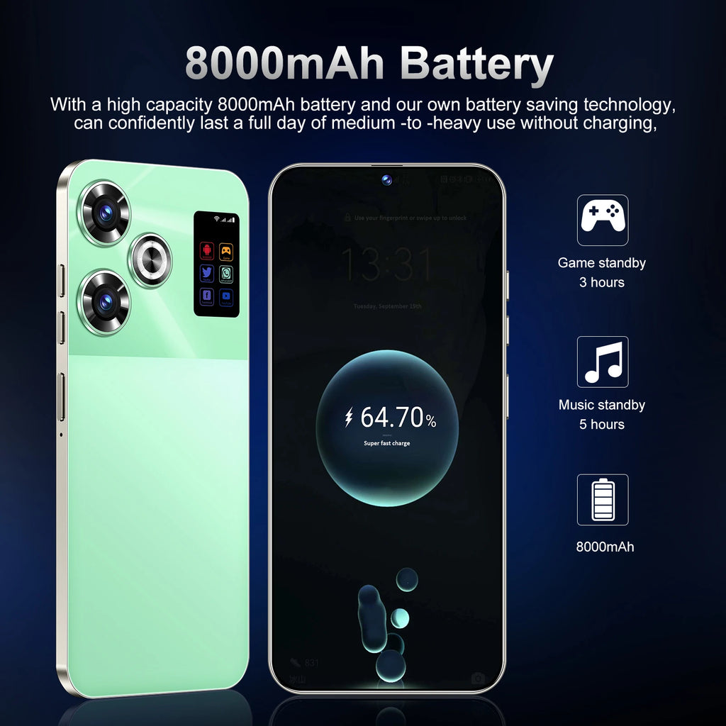 Tidesmit 5G Smartphone, 16GB RAM, 1TB Storage, 108MP Camera Tidesmit
