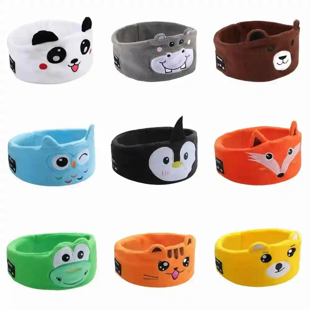 Kids Bluetooth Headband Headphones - Soft Animal Sleep Audio SK-B007B Tidesmit