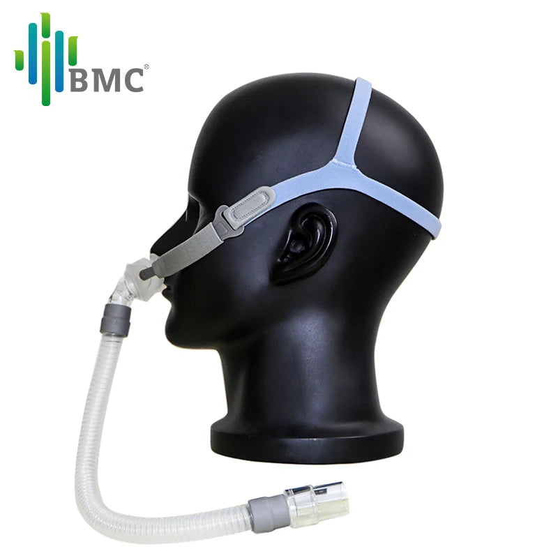 BMC PM2 CPAP Mask Nasal Pillows Mask with Headgear for CPAP Machine APAP BiPAP S/M/L 3 Sizes Silicone Cushions Apnea Nasal Mask