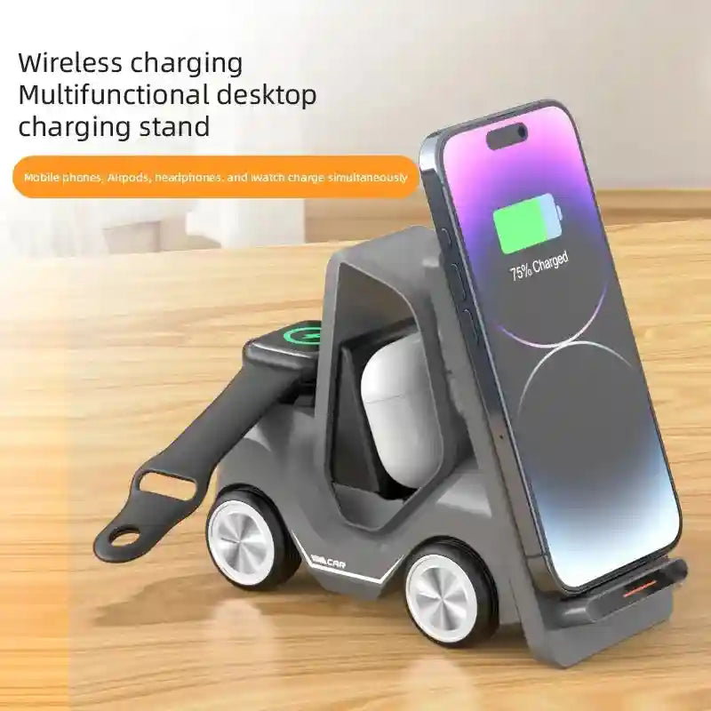 3-in-1 Wireless Charger 15W Station | Qi Certified Fast Charging Pad Tidesmit