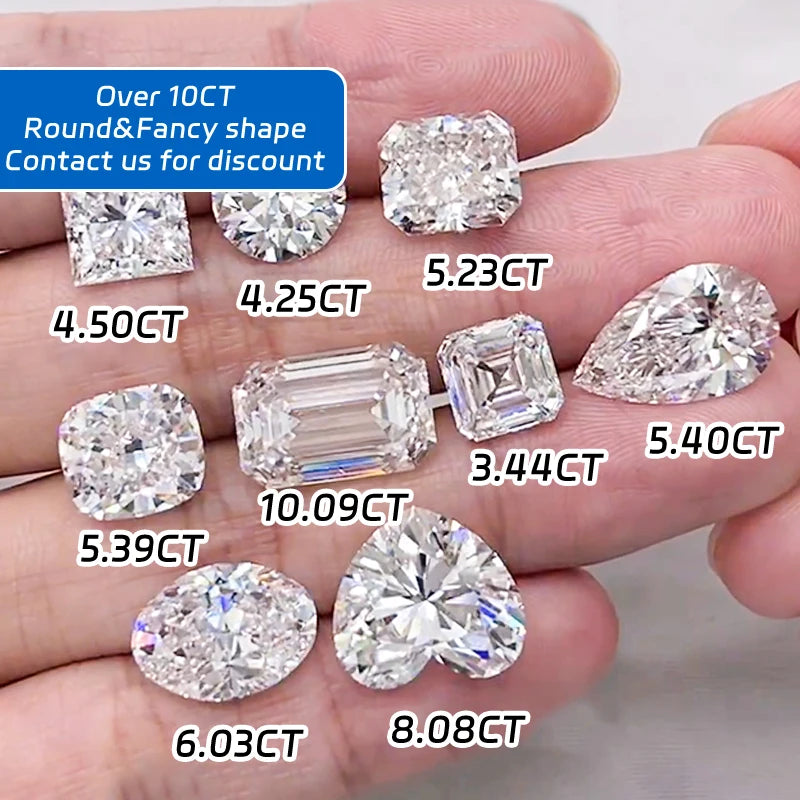Messi in Stock IGI Certificate 0.3ct 0.5ct 1ct 1.5ct 2ct 3ct 4ct 5ct 6ct Wholesale Lab Created HPHT CVD Lab Grown Diamond