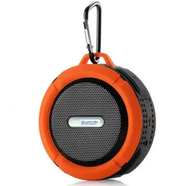 Portable Bluetooth Speaker - Waterproof Wireless Audio with Mic (Red) Orange plastic My Store