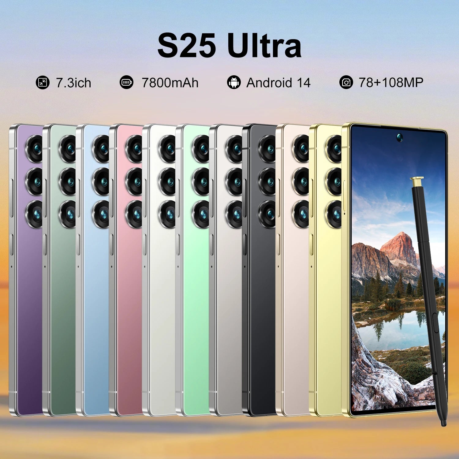 Samsung S25 Ultra 2025 unlocked smartphone with 16GB RAM and 1TB storage showing side profile and design details