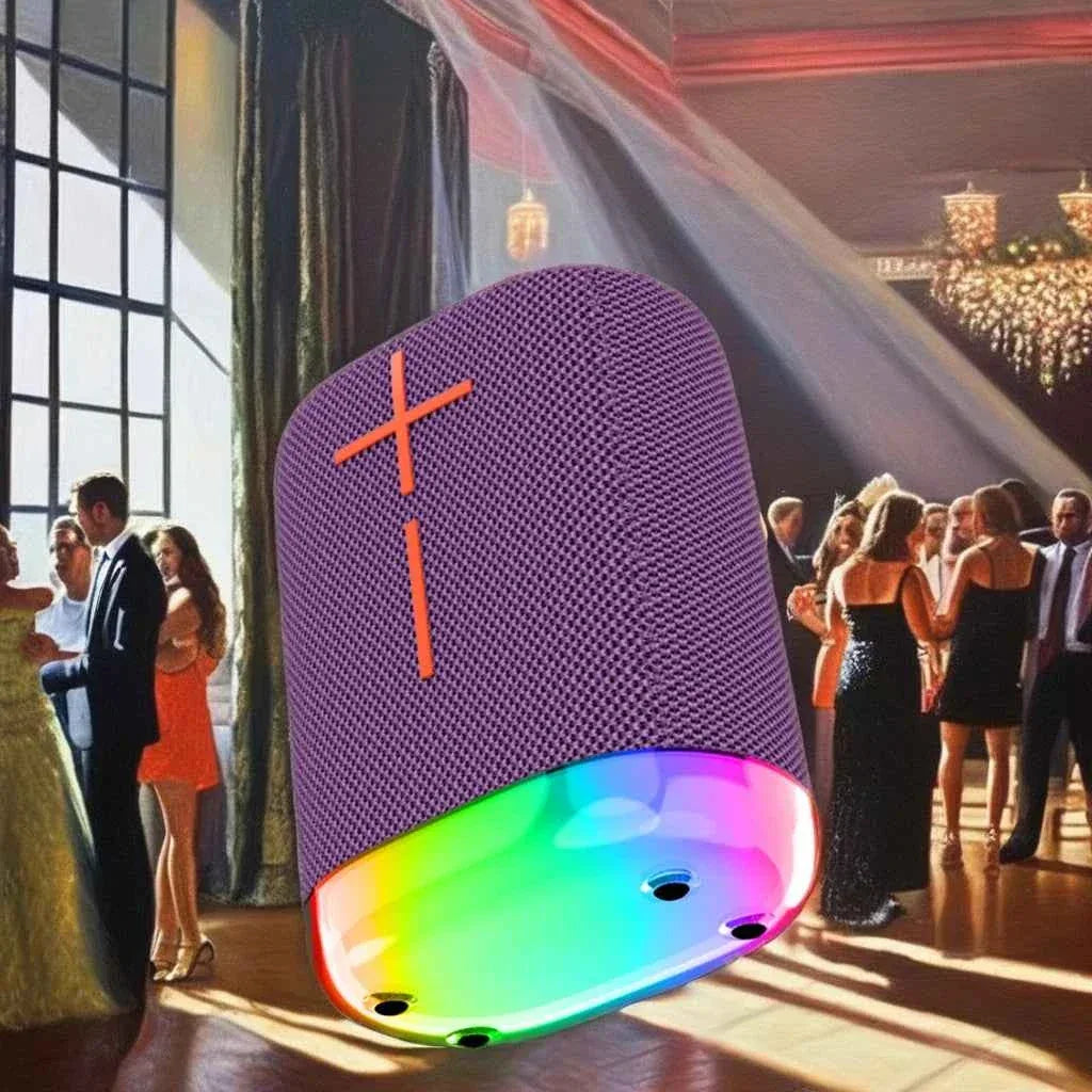 Portable Bluetooth Speaker with Bass Boost and Waterproof LED Design My Store