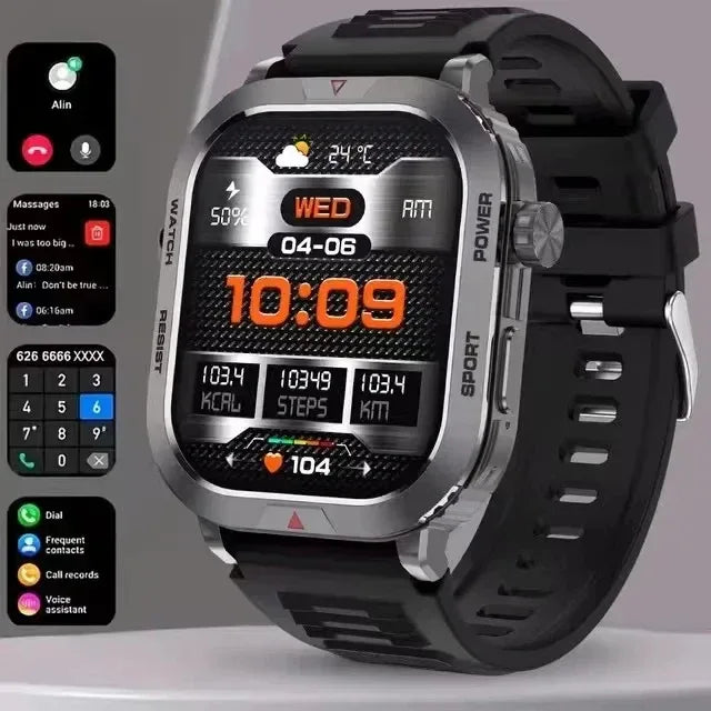ZW66 Fitness Smartwatch - Heart Rate Monitor & GPS - Silver/Black My Store