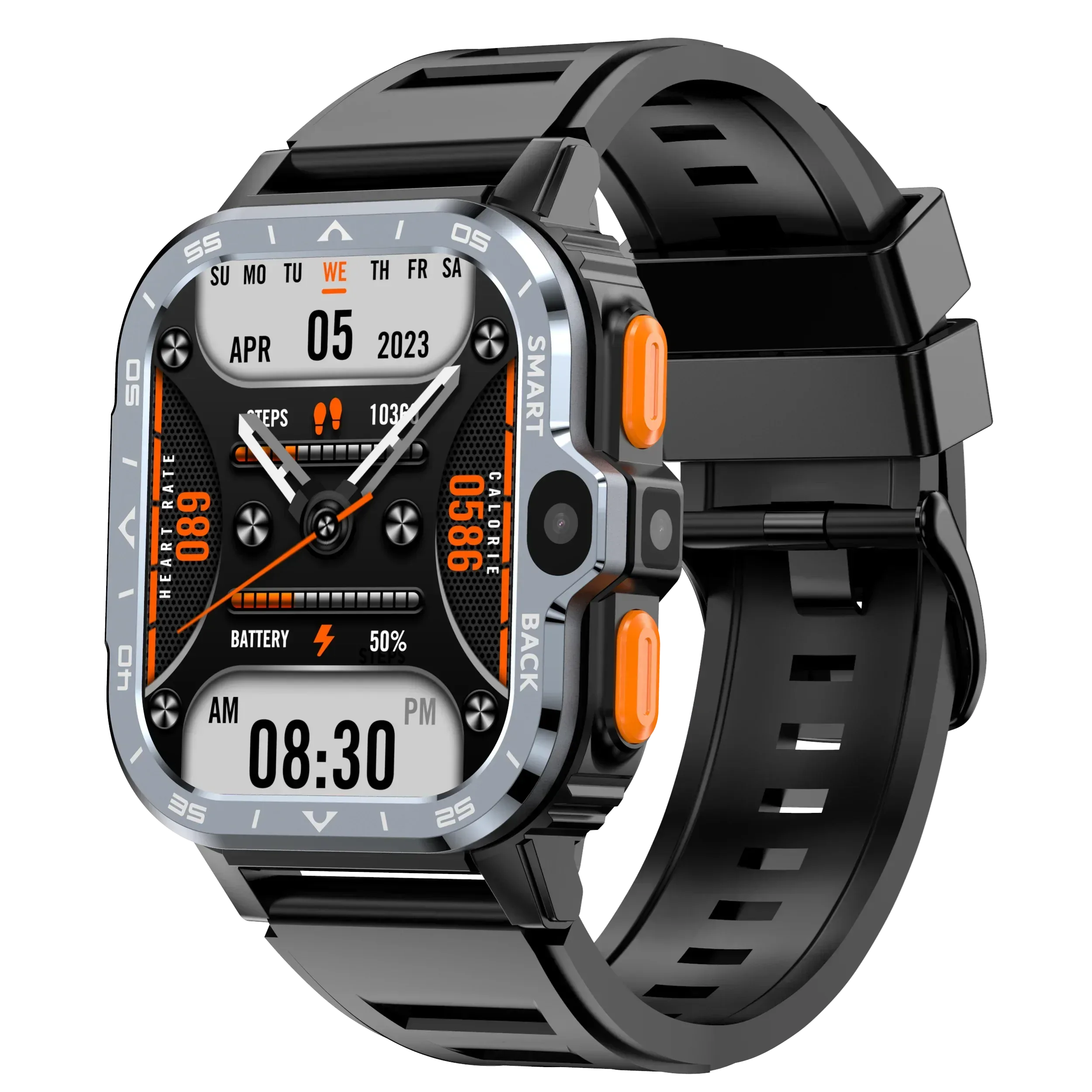 4G Android Smartwatch with Dual Camera, GPS, and Fitness Tracker - Silver My Store