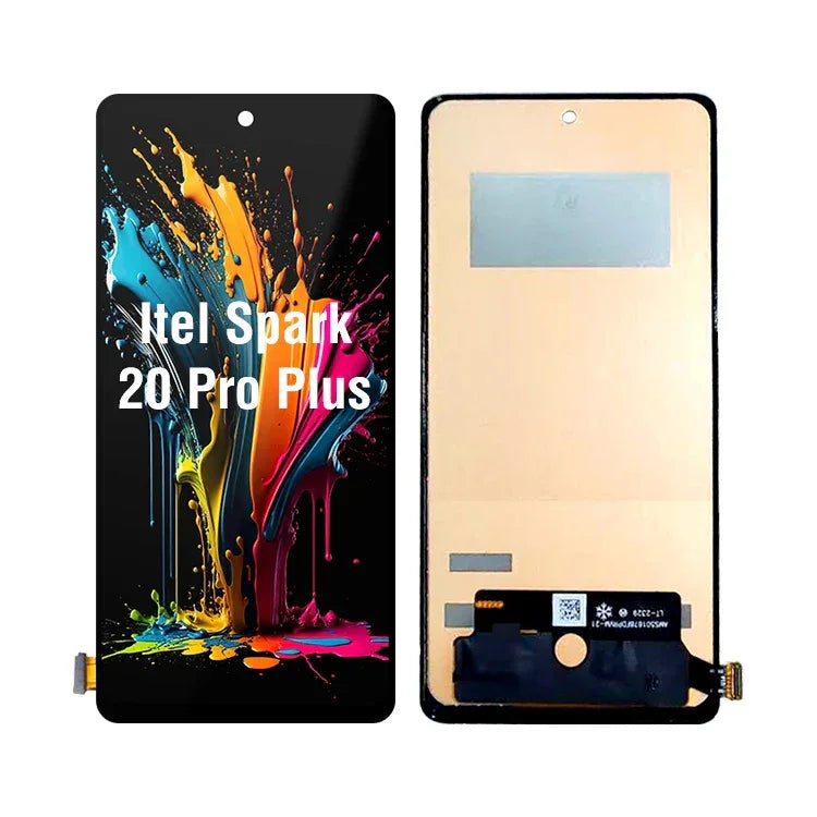 Tecno Spark 20 Pro Plus LCD Display Screen with Frame - Black TFT Tidesmit