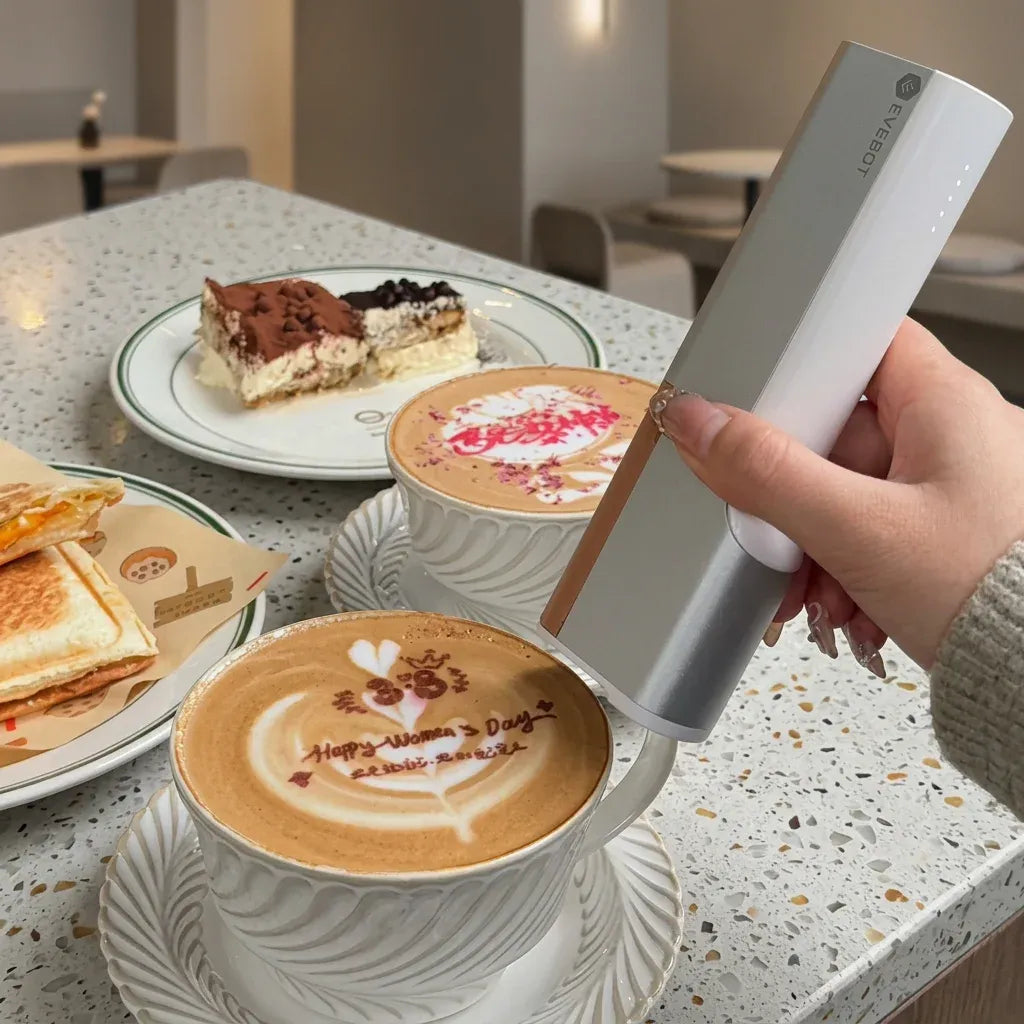 EVEBOT Automatic handheld coffee printer Portable desserts printer pen Cafe use inkjet printer New design coffee printer