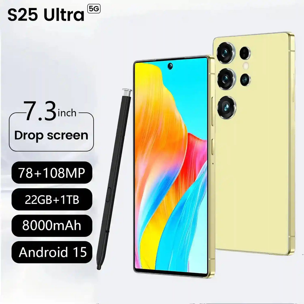 Real High Quality S25 Ultra Mobile Phone Best Selling 22+1TB 7.3 Inch Android 15 Cellphones Unlocked S25 Ultra Smart Phones Tidesmit