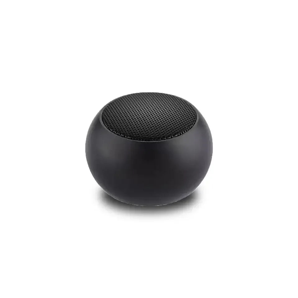 Portable Bluetooth Speaker: Metal Mini Wireless Audio with 360 Sound Black Metal 1" My Store