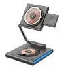3 in 1 Magnetic Wireless Charger - Foldable 15W Fast Charging Stand Universal Black Tidesmit