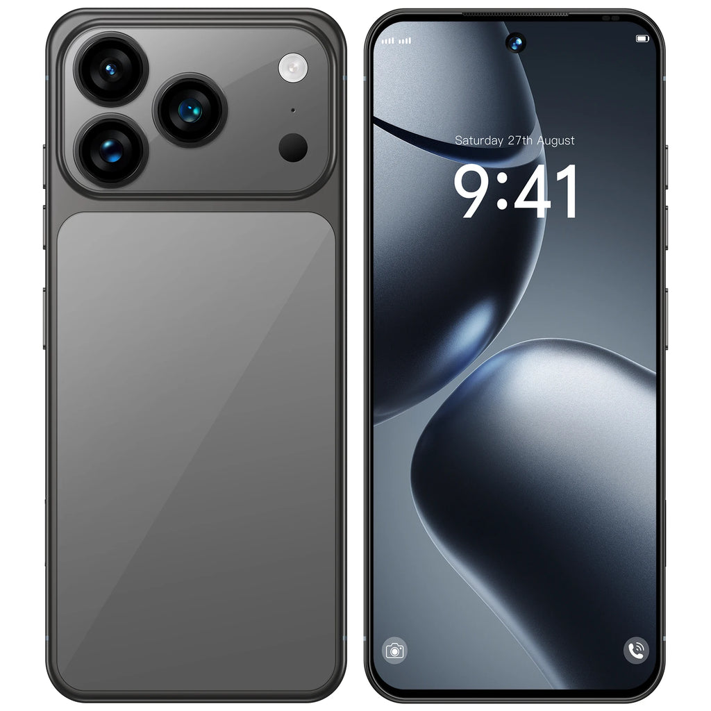 I17 17 Pro Max 5G smartphone with 7.3 inch display, 108MP camera, and 16GB RAM for high performance mobile gaming