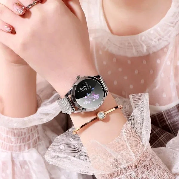 KW10 Waterproof Smartwatch for Women - Gold Stainless Steel Fitness Tracker My Store