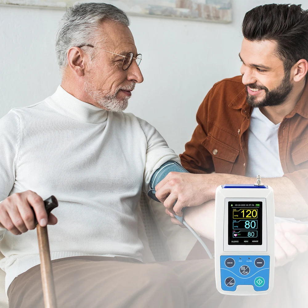 Arm Ambulatory Blood Pressure Monitor 24hours NIBP Holter CONTEC ABPM50+ Adult,Child ,Large ,3 Cuffs, Free PC Software