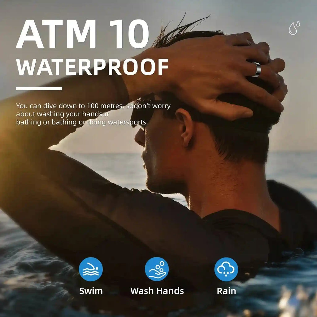 Tidesmit Smart Health Ring - BJ02 Stainless Steel Fitness Tracker Tidesmit