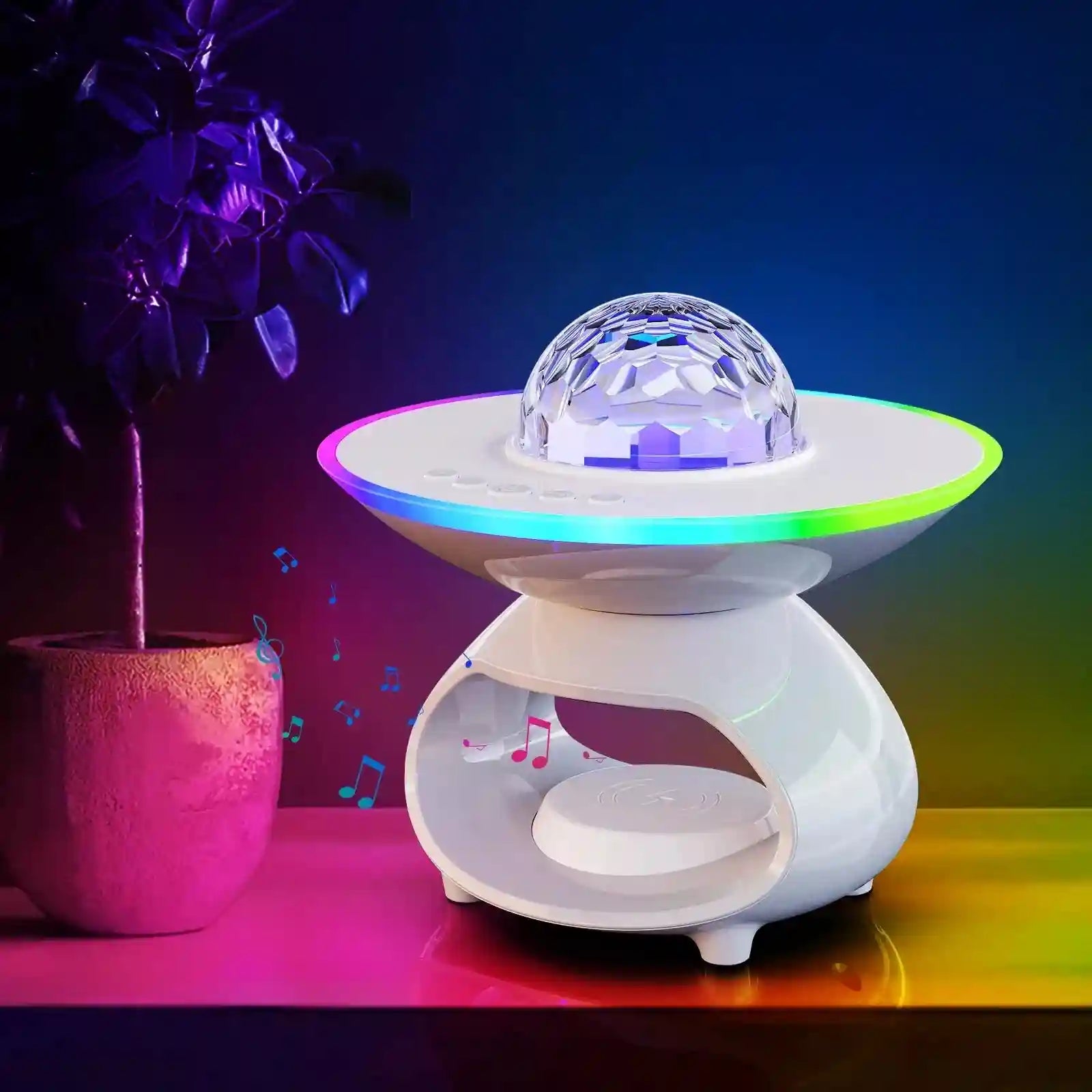 Wireless Charging Desk Lamp with Bluetooth Speaker & RGB Light Tidesmit
