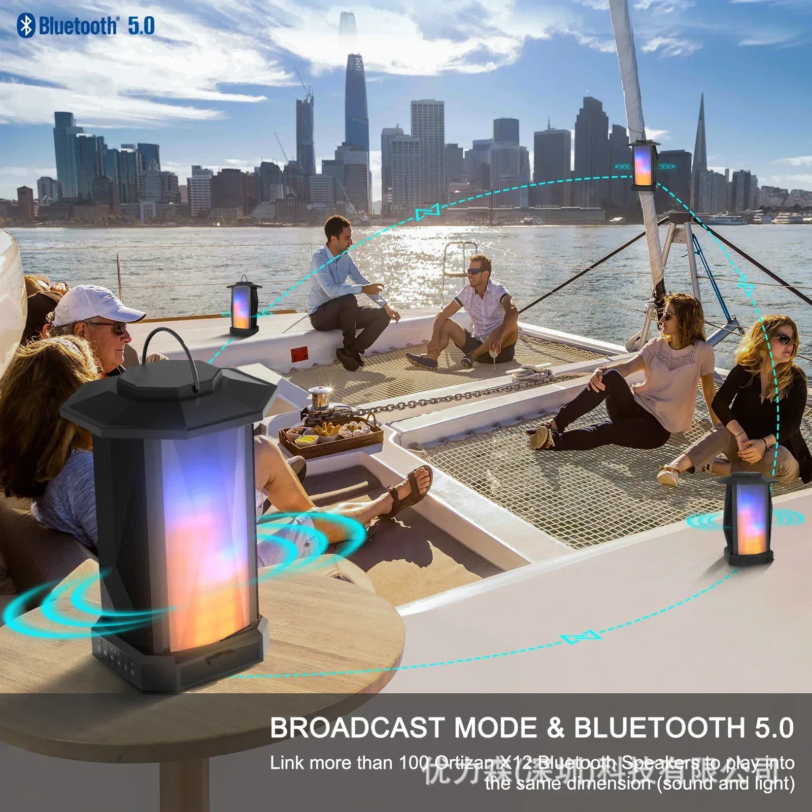Portable Bluetooth Speaker 50W - Waterproof Wireless Audio with Bass Boost My Store