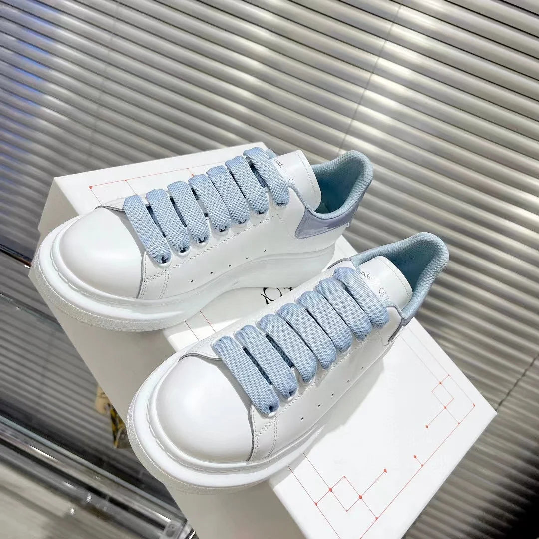 2025 Hot Luxury Women's High Quality Leather Casual Loafers White Elevated Height Increasing Walking Shoes for Summer