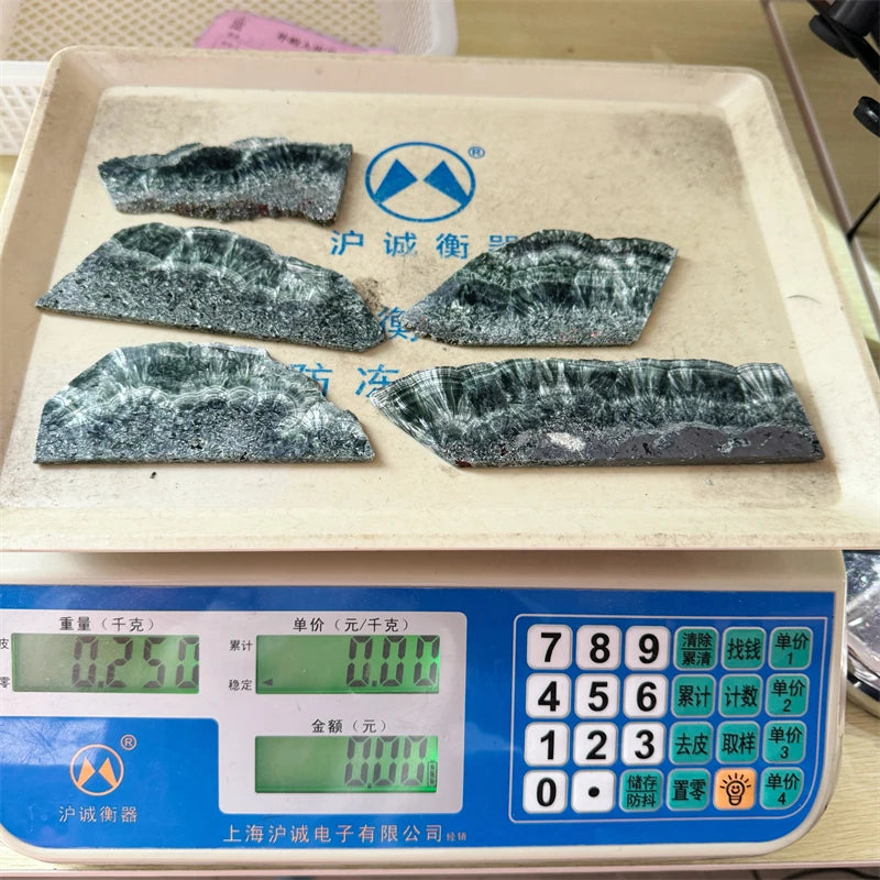 Wholesale Rare Crystal Slabs High Quality Crystal Crafts Natural Seraphinite Slice for Healing Stone Decoration