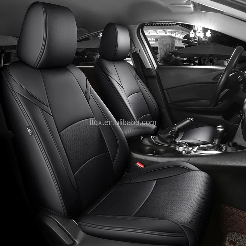 Hot Sale Car Seat Covers for Mazda 3 2014-2024 Full Set Luxury Leather Car Accessories Waterproof Car Seat Protector