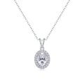 Timeless Oval Cut Moissanite Pendant Necklace 925 Silver Everyday Fine Jewelry Moissanite Necklace