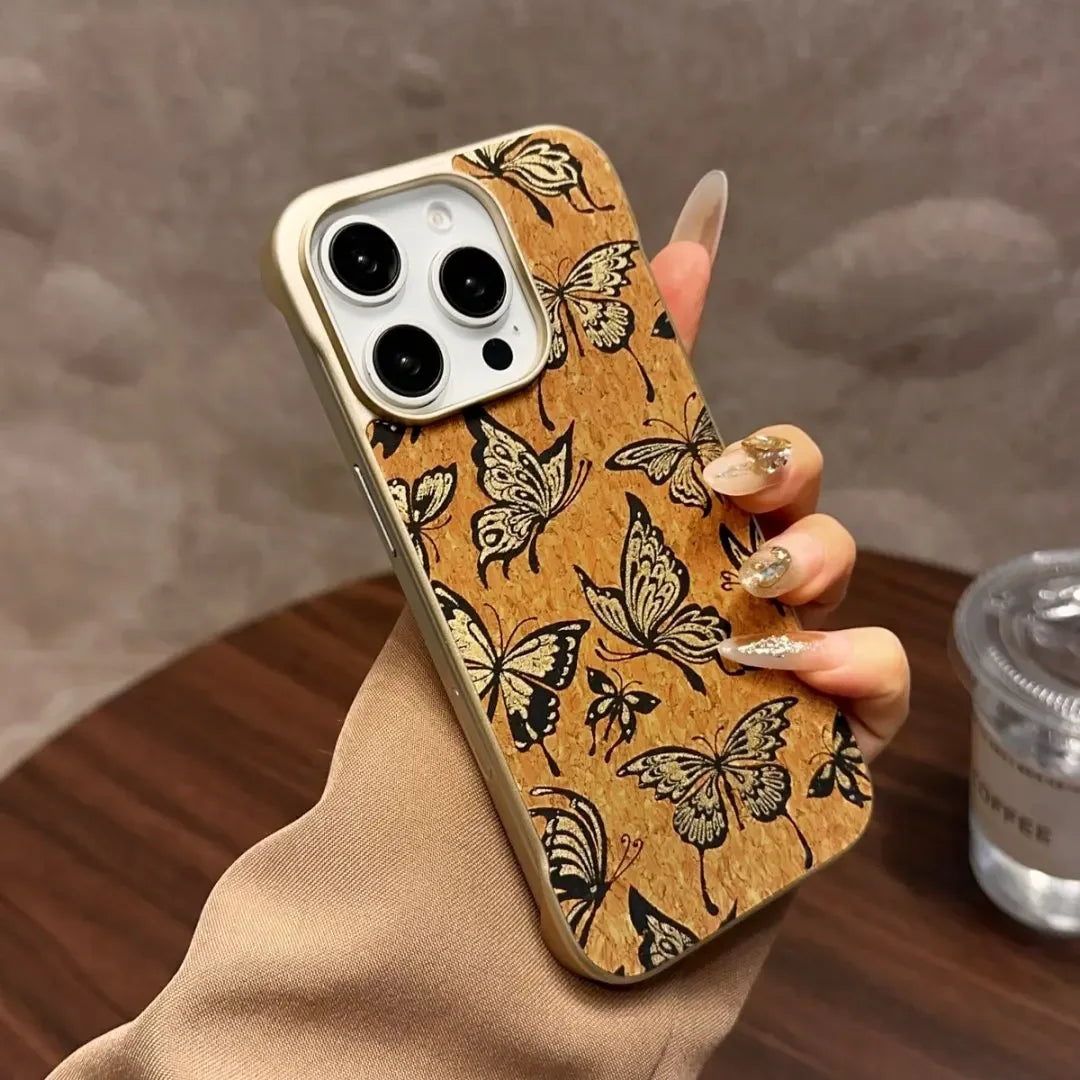 Magnetic Wireless Charging Case for iPhone 16 - Cork Green Gold OPP Bag Tidesmit