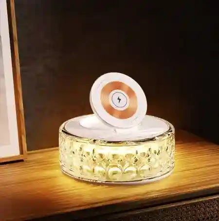 Wireless Charging Camping Lamp | 15W Fast Charge Desk Light - White Tidesmit
