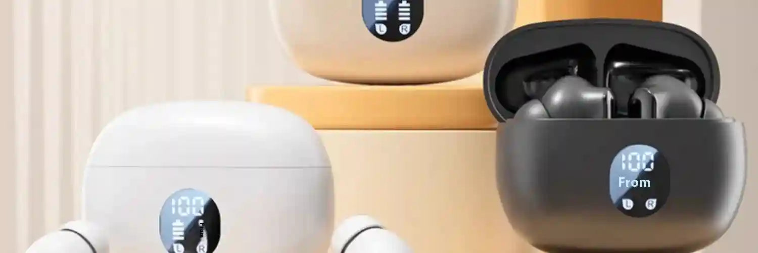 Tidesmit Wireless Bluetooth Earbuds with LED Power Display Tidesmit