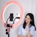 18 Inch LED Ring Light with Stand - Adjustable 45cm Studio Lighting 45cm ≥ 200 cm 18inch Tidesmit