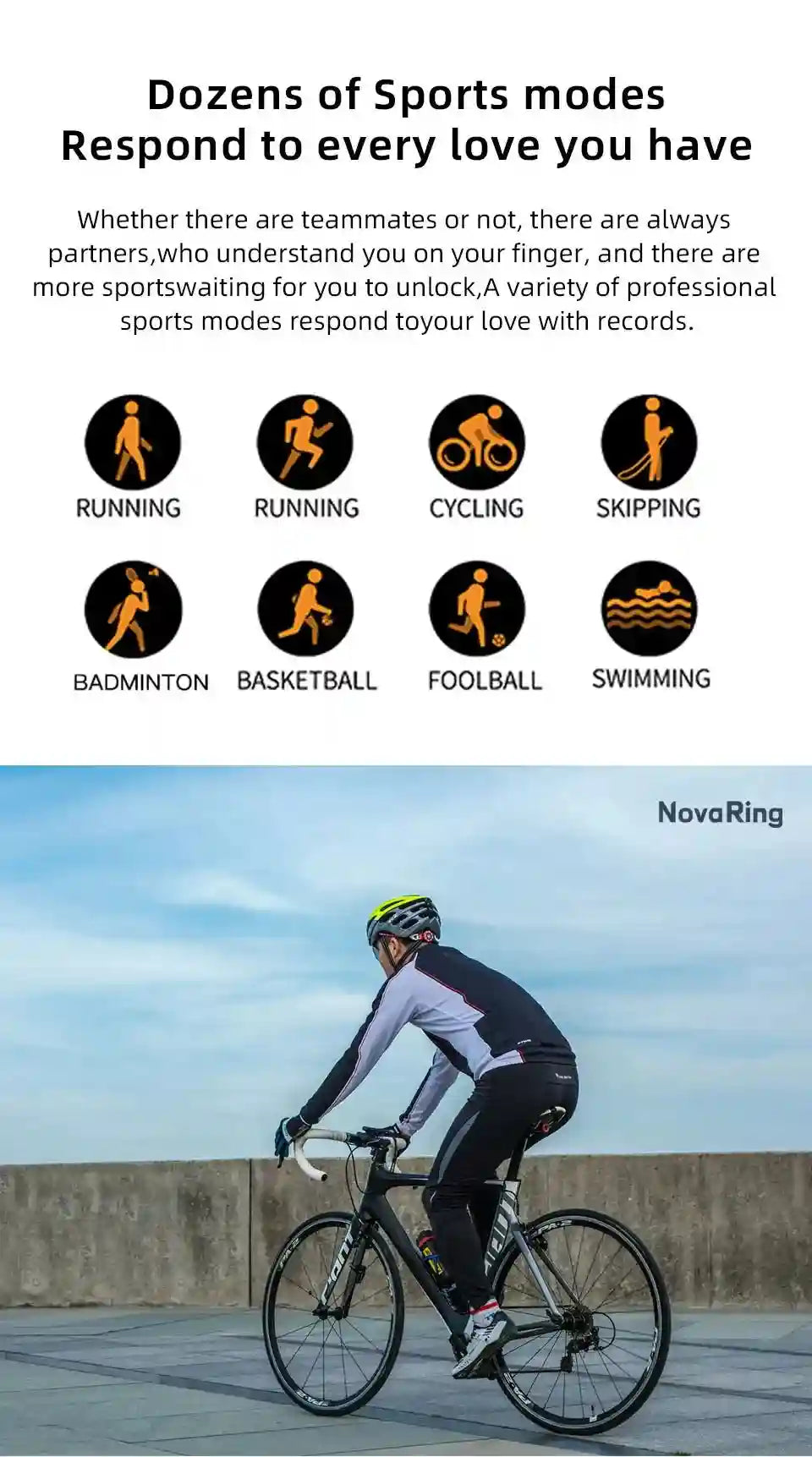 Smart Health Ring Fitness Tracker: Heart Rate & Blood Oxygen Monitor Tidesmit