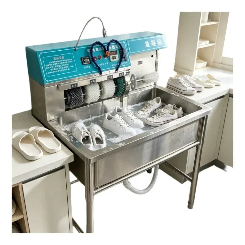 Professional Shoe Washer Dryer Combo Unit with Ozone Sanitizing for Laundry Shop Sneaker Cleaning