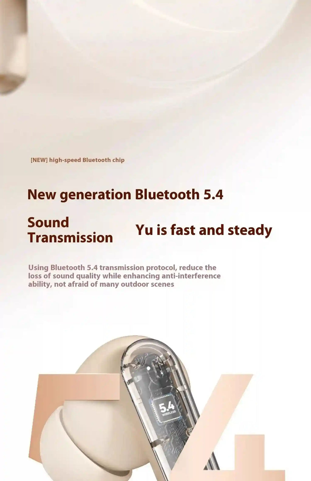 Tidesmit Wireless Bluetooth Earbuds with LED Power Display Tidesmit