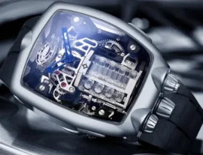 High-End Japanese Automatic Movement Watch Eco-Friendly Silicone Band with Stainless Steel Case Watch
