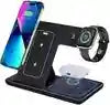 3-in-1 Fast Wireless Charging Stand | Qi Certified Foldable Station Type C Black Tidesmit