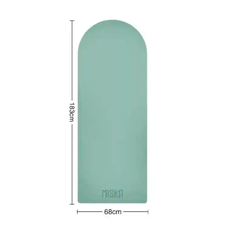 Eco Rubber Yoga Mat - Non-Slip 4.5mm Professional Fitness Pad Mustard Green 4.5mm Tidesmit