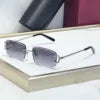 New Unisex Luxury Fashion Designer Polygonal Frameless Sunglasses Comfortable Light UV400 Gradient Lenses High-quality