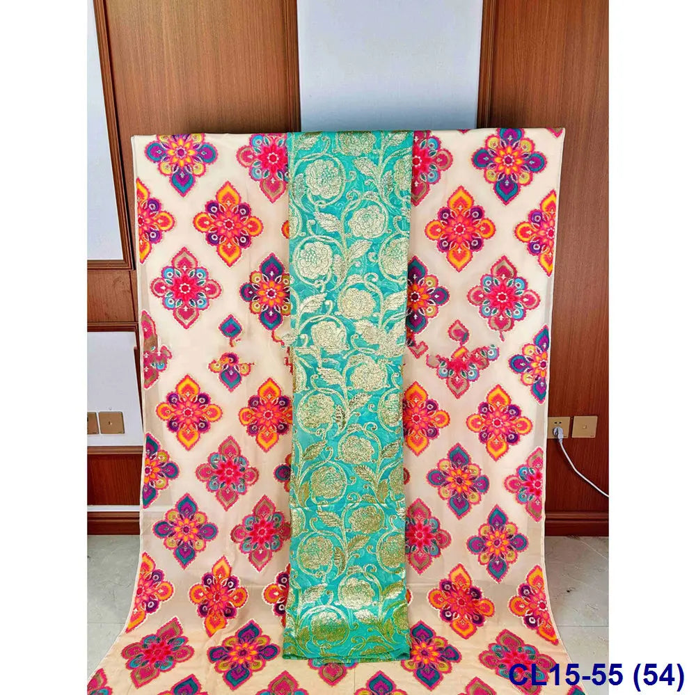 Lisami RTS Luxury Silk Fabric Elegant Multi-Color 3D Metallic Handcut for Dresses Weddings and Curtains