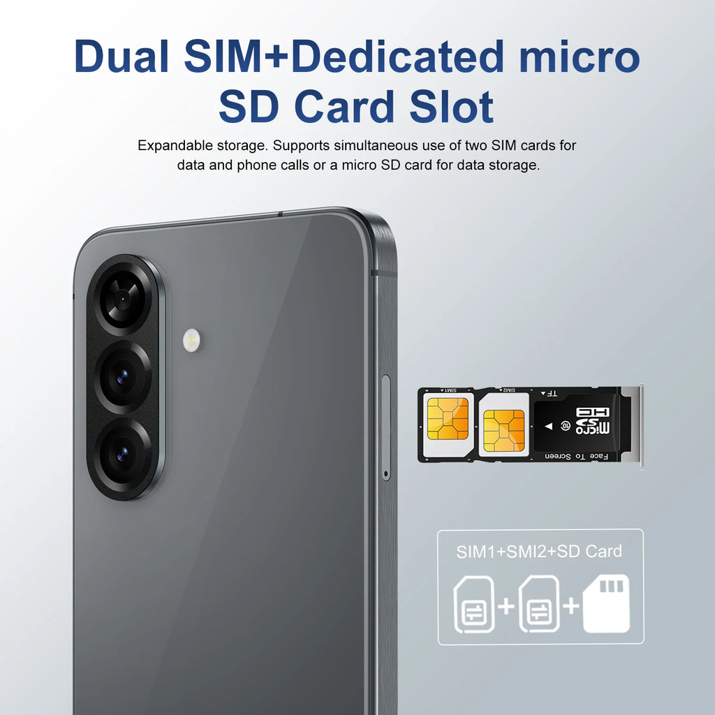 Tidesmit 5G Smartphone, 7.3 Inch OLED, 16GB RAM, 1TB Unlocked Tidesmit