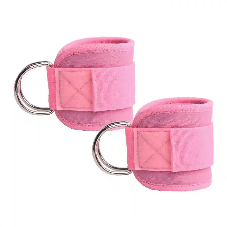 Barbell Pad Set with Carry Bag - 7 Piece Home Gym Accessory Pink Ankle Strap Tidesmit