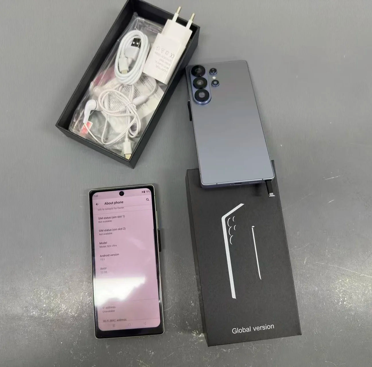22GB+2TB S26 Ultra 5G Smartphone 2025 New Arrived Android 15 7.3 Inch Big Screen 5G WIFI S26 ultra Cell Phone Smart Phones