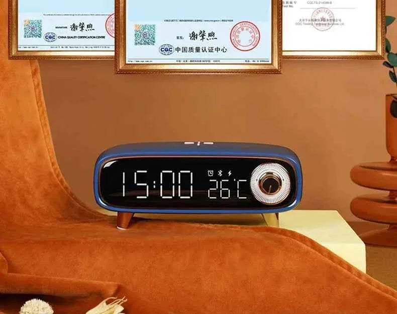 Portable Bluetooth Speaker with Wireless Charger and Alarm Clock My Store