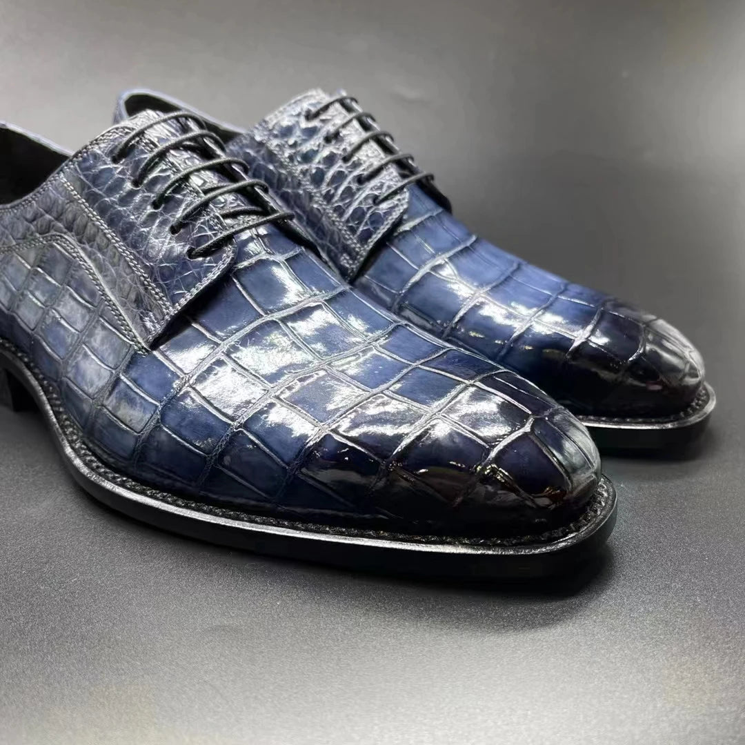 Goodyear Fashion Luxury Official Men Shoes Genuine Crocodile Leather High Quality Shoes Men Alligator Handmade Custom Shoes Men