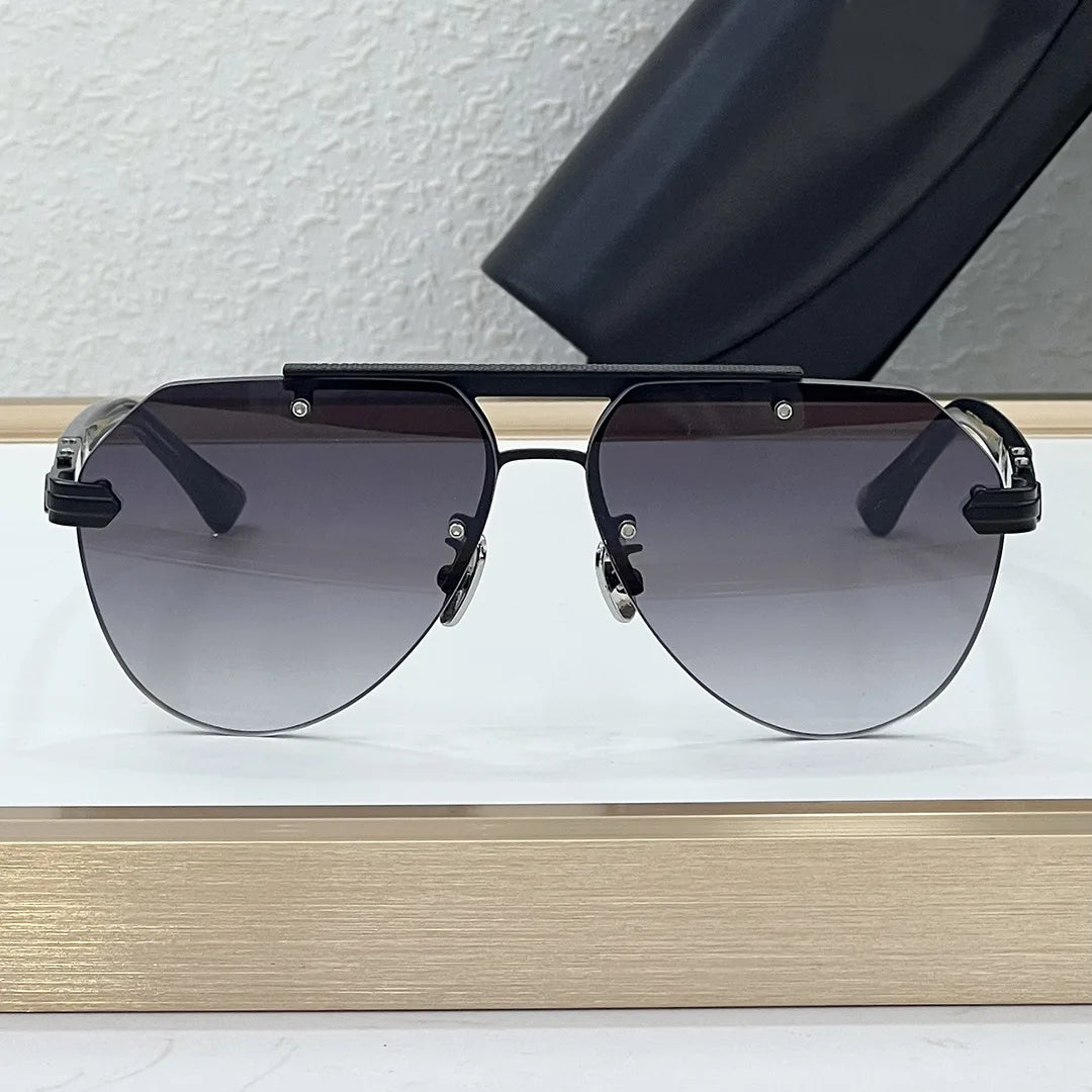 BIZSTER Luxury Frameless Fashion Toad Shaped Sunglasses UV400 Optical Casual Unisex Outdoor Use Model 6024