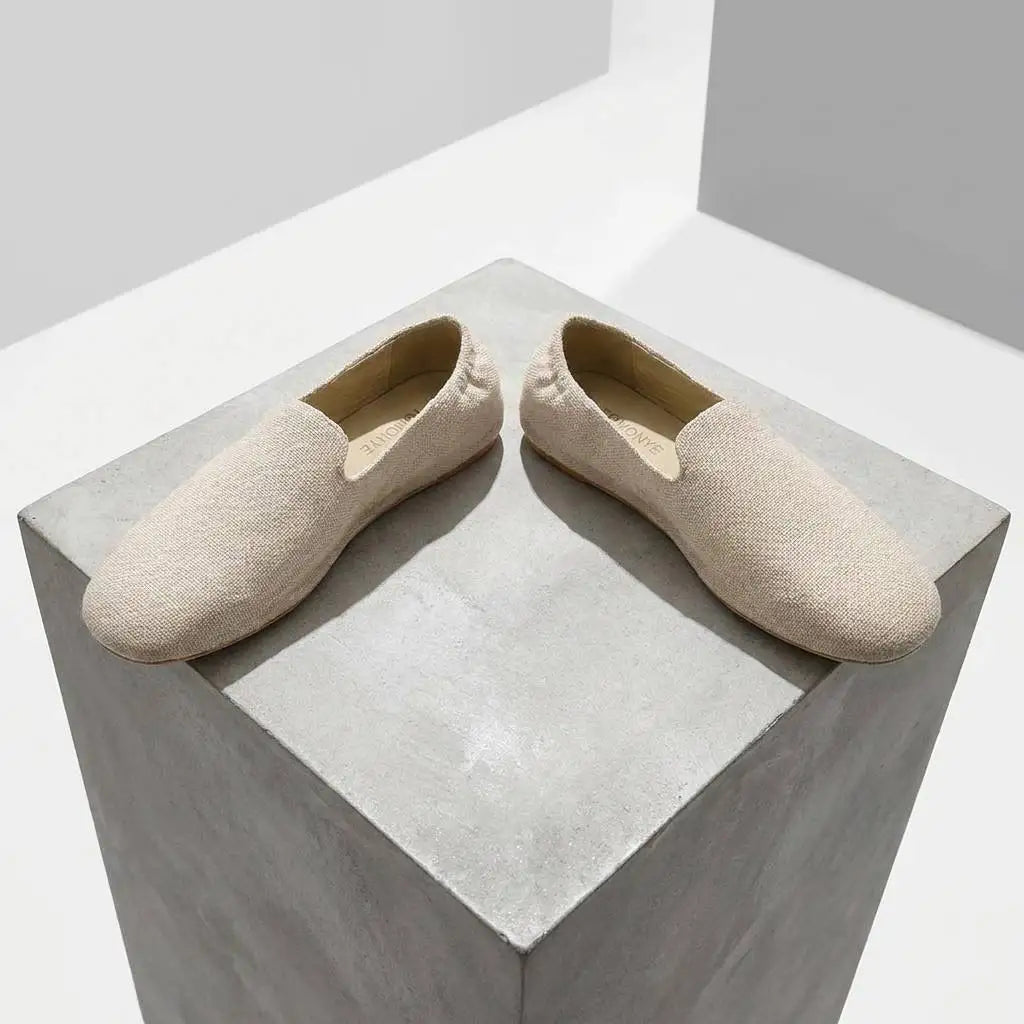 TOMONYE TY-L26 Minimalist Soft Leather Loafers, Comfortable Unstructured Flats for Women, Sexy Round Toe Glove Shoes